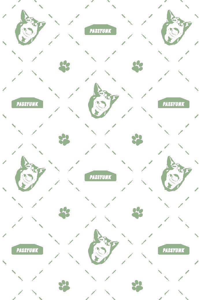 Pups on Passyunk business card, back pattern